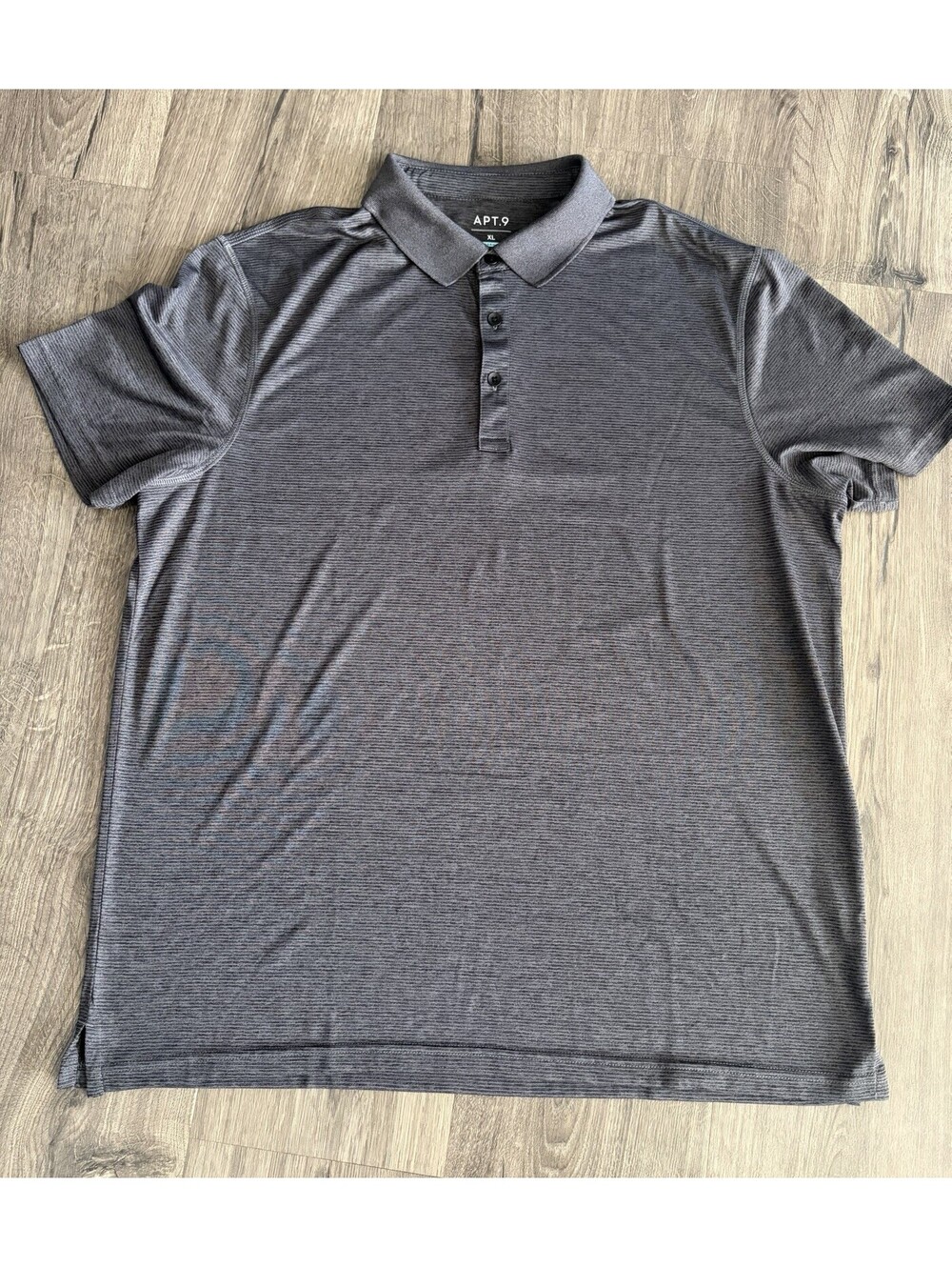 APT.9 Performance Polo Shirt Mens XL Charcoal Gray Golf Preppy Collared Oeko-Tek
